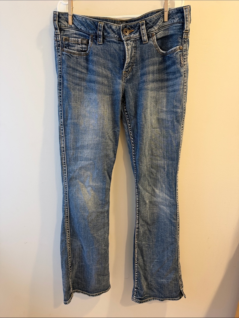 Silver Jeans Faded Blue Flare Denim